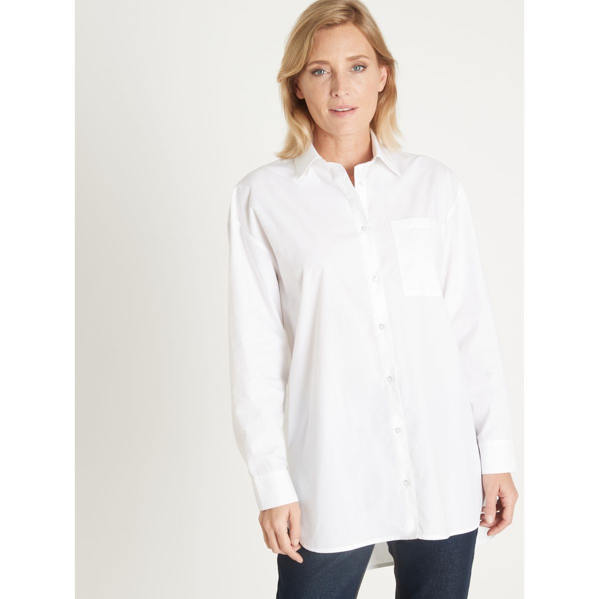 Chemise blanche longue femme La Redoute