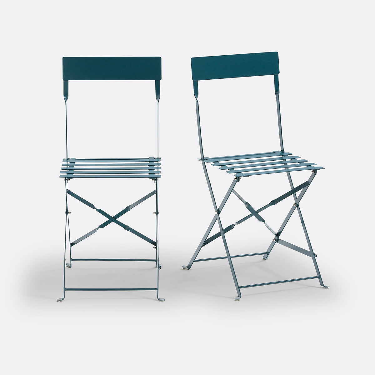 Set van 2 plooibare stoelen in metaal, Ozevan