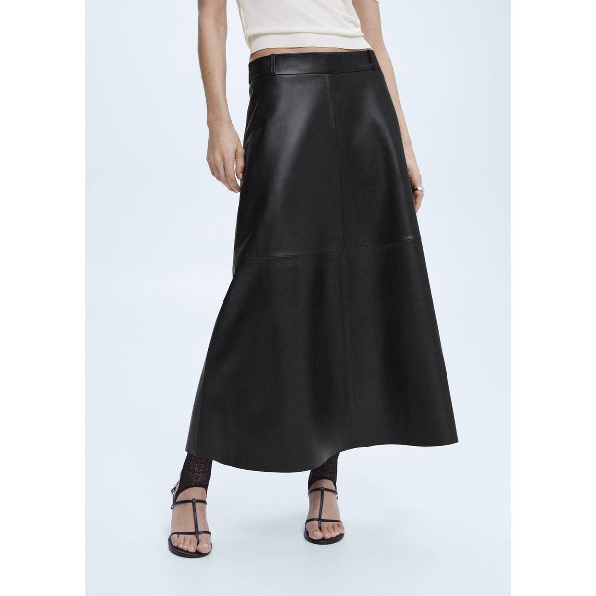 Jupe Courte En Cuir La Redoute - Taille 40 - Noir - Très Bon État