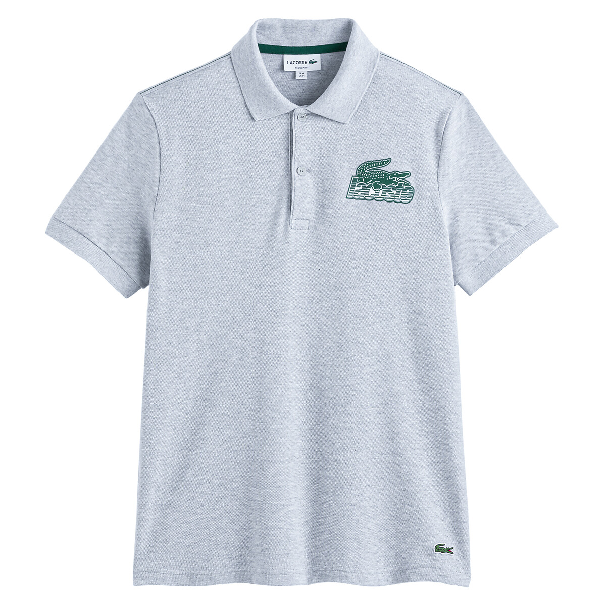 logo print polo shirt in cotton with buttoned collar and short sleeves