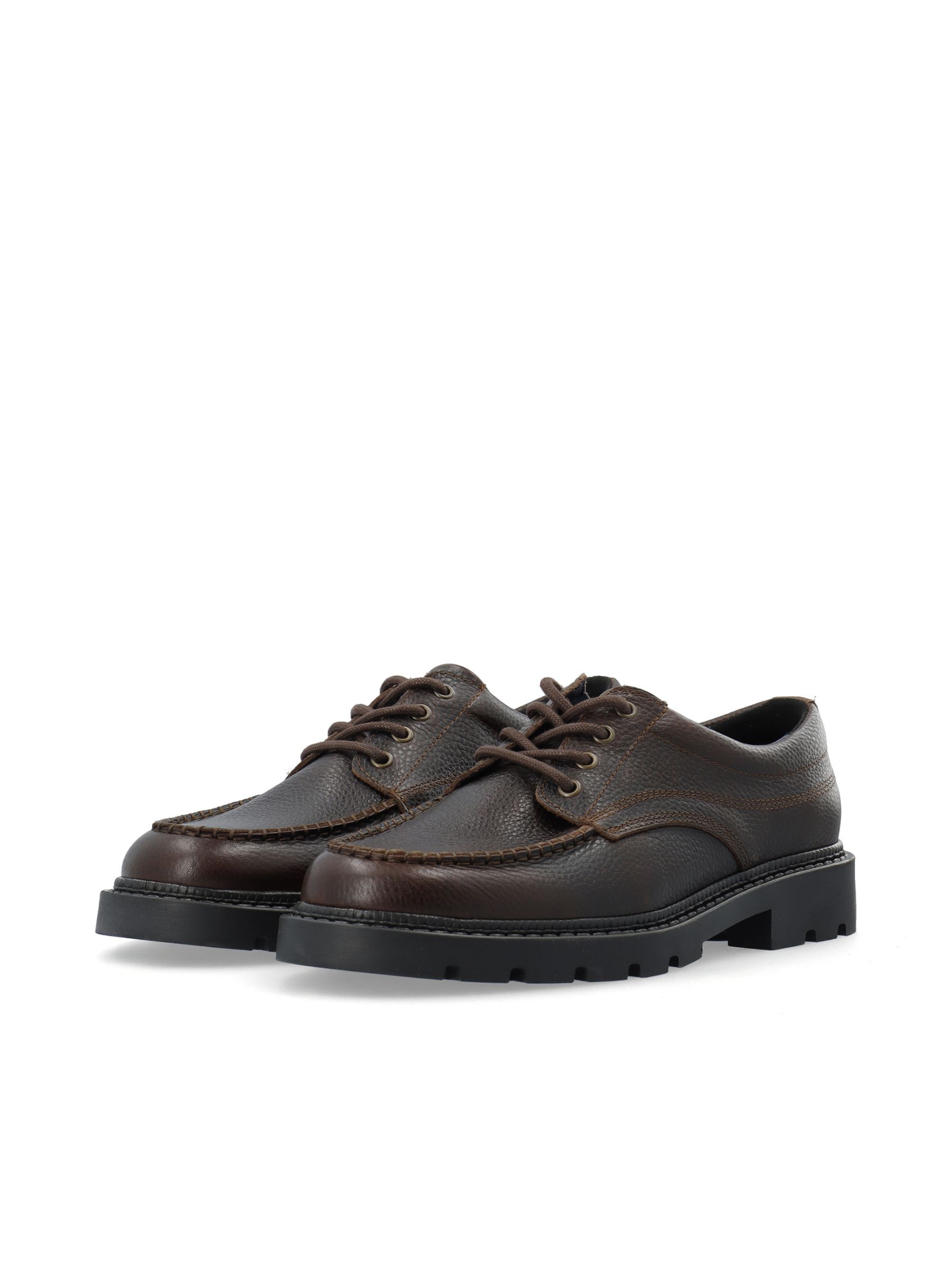 Derbies En Cuir, BIANCO