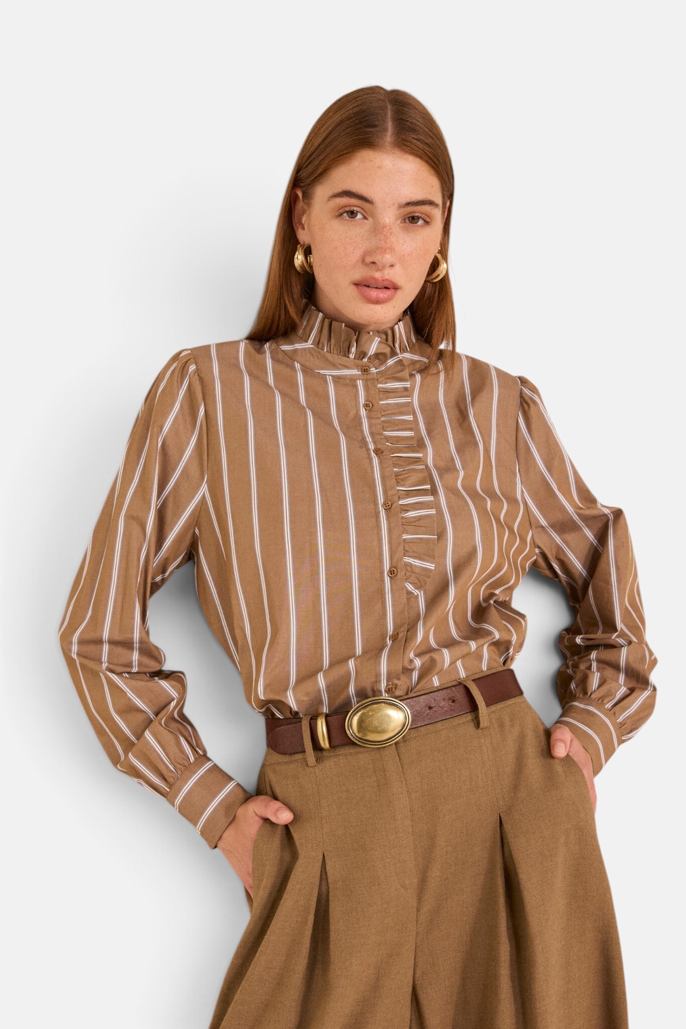 Blouse rayée à manches longues en coton SALIA, Maison 123