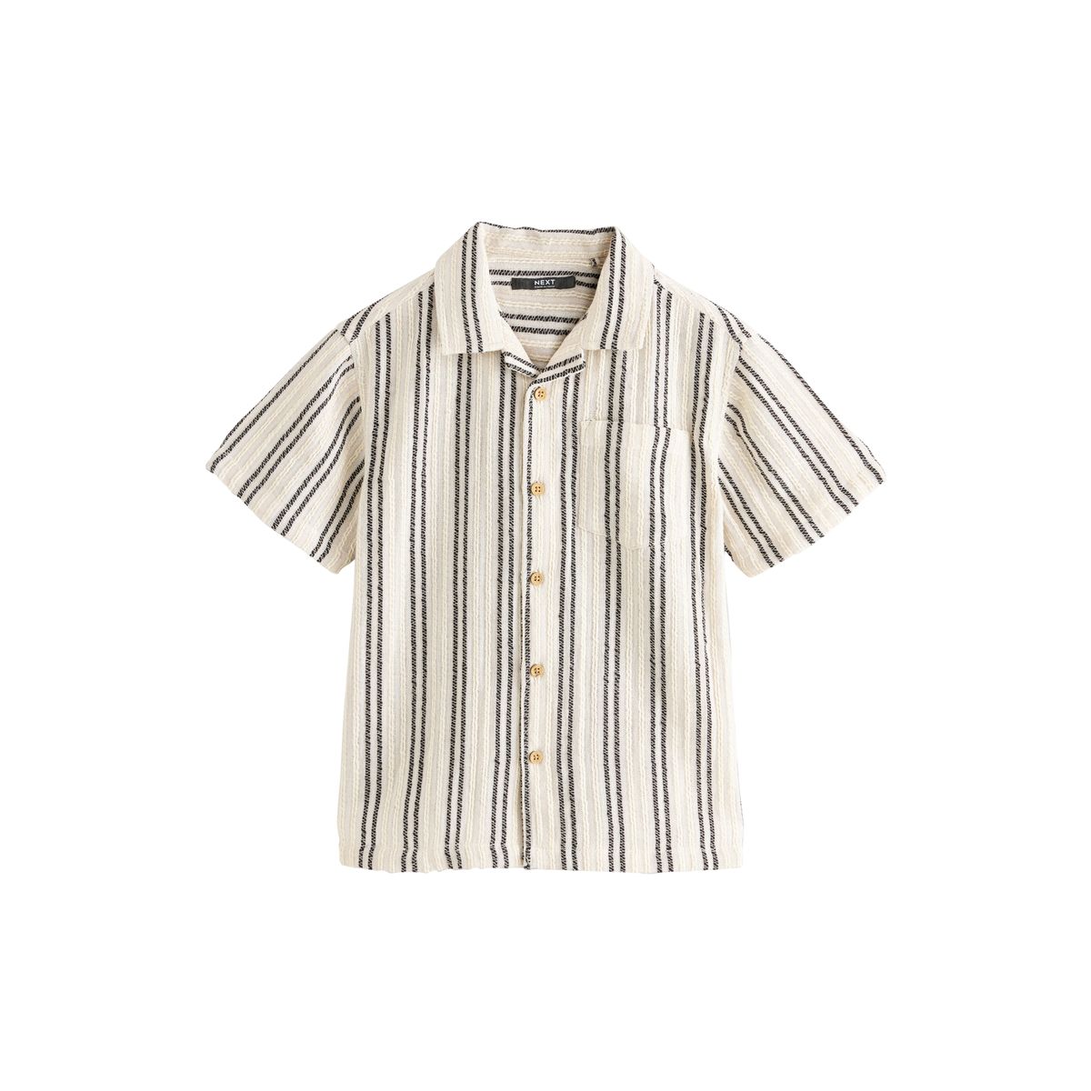 Chemise rayée texturée à manches courtes, NEXT