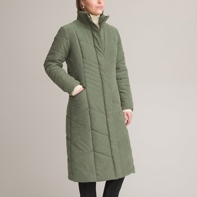 Long Quilted Padded Jacket with Zip Fastening ANNE WEYBURN