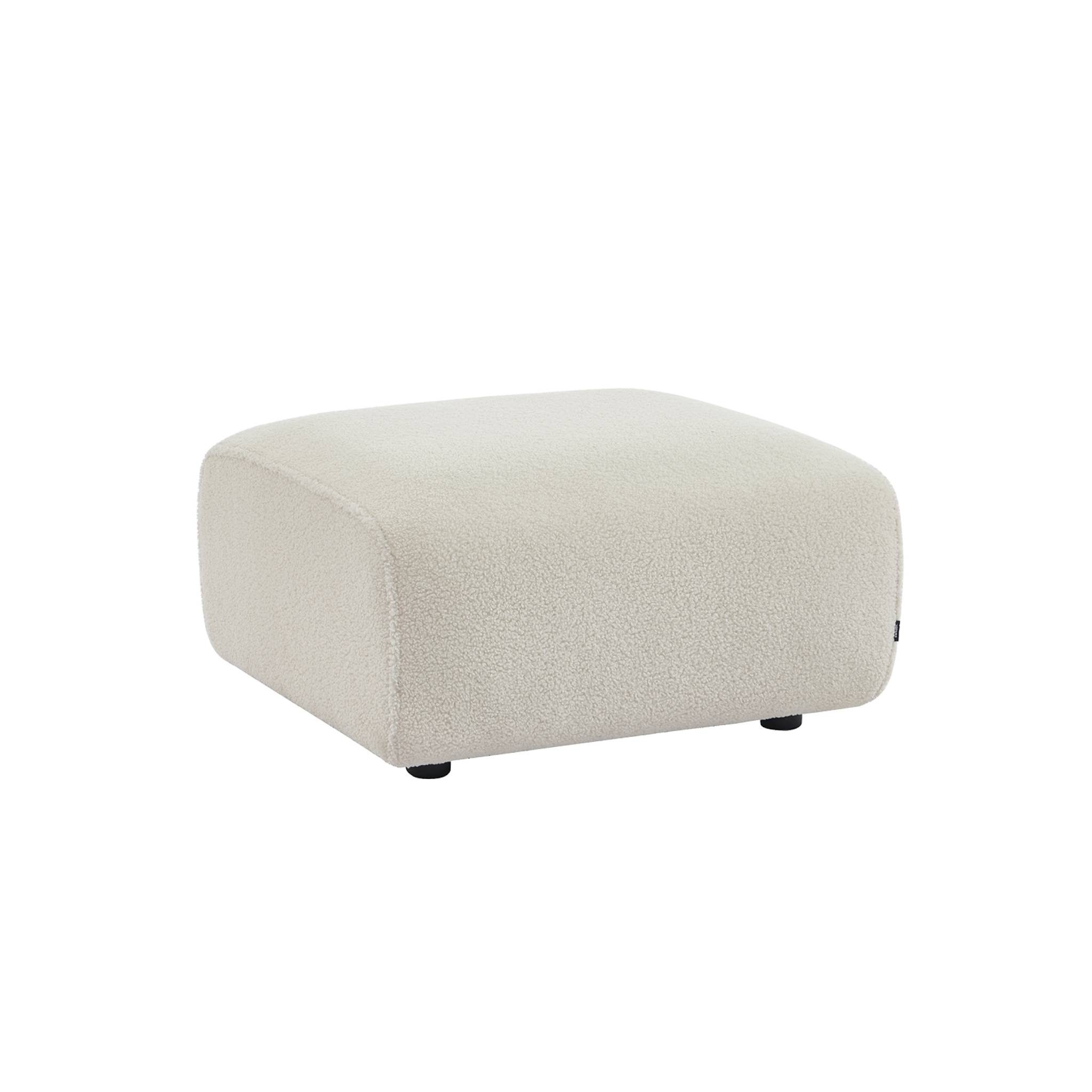 Pouf, repose-pieds pour canapé 2 places Wallas bouclette WALLAS, SWEEEK