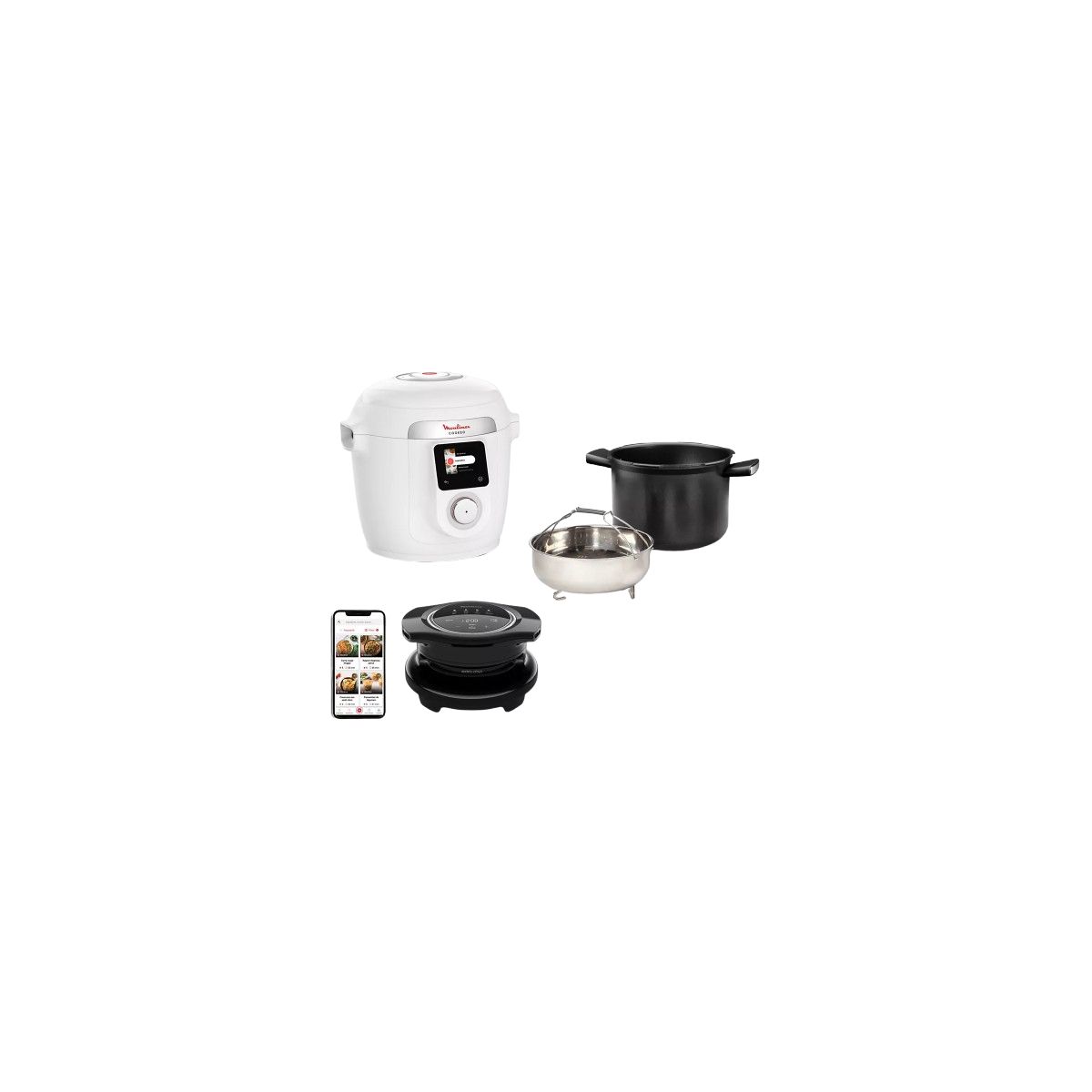 Cookeo YY5855FB WIFI 9-EN-1, 6 L, 9 modes de cuisson, 150 recettes + Extra crisp, MOULINEX