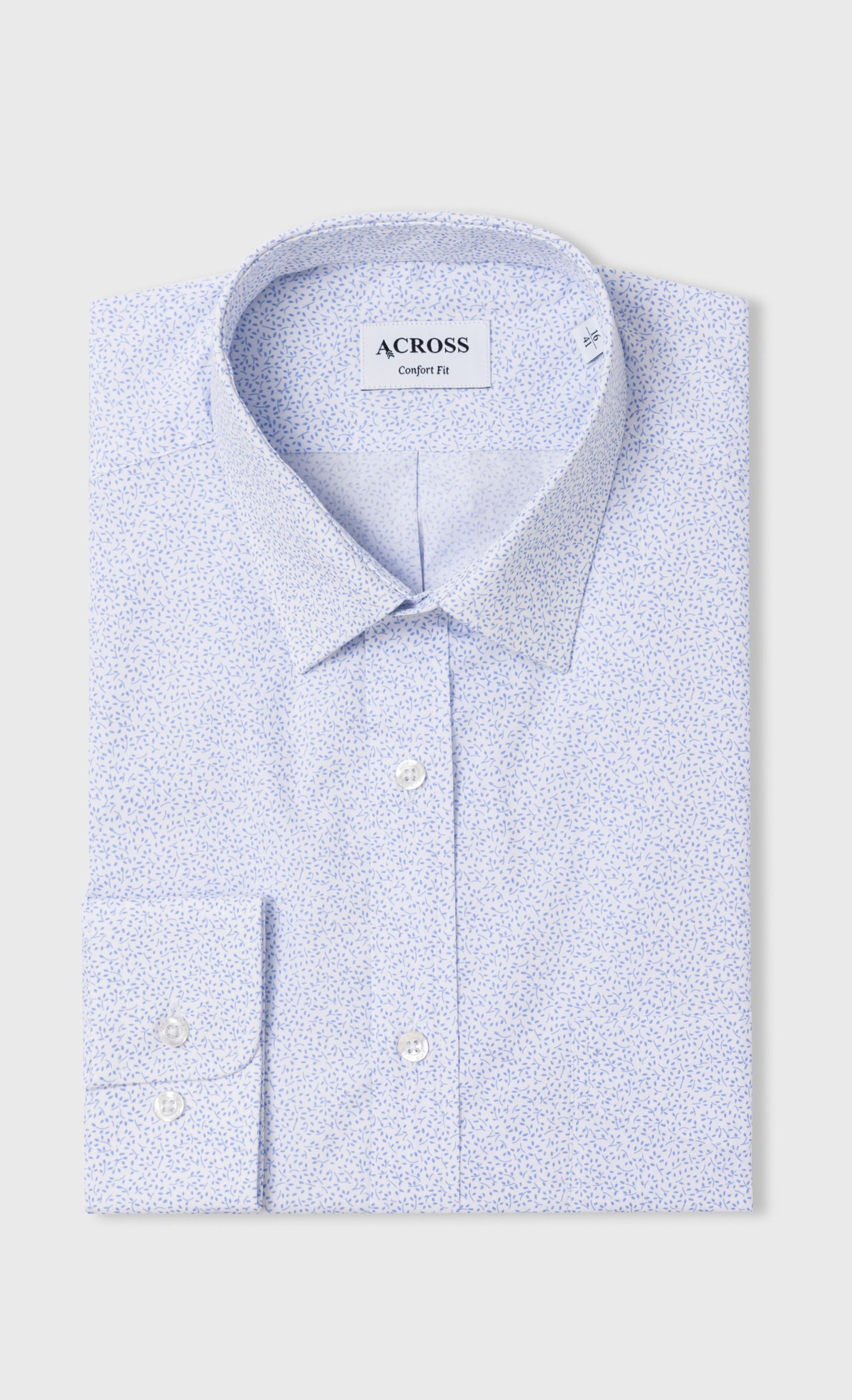 Chemise Confort fit imprimé fleurs es, ACROSS