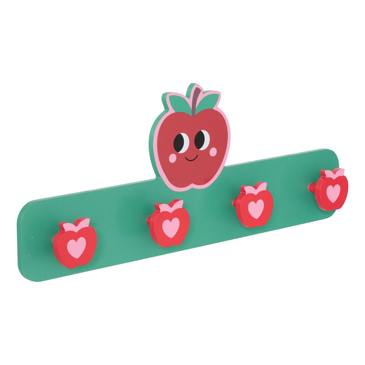 Patère 4 crochets motif pomme CHA CHA POP, ATMOSPHERA FOR KIDS