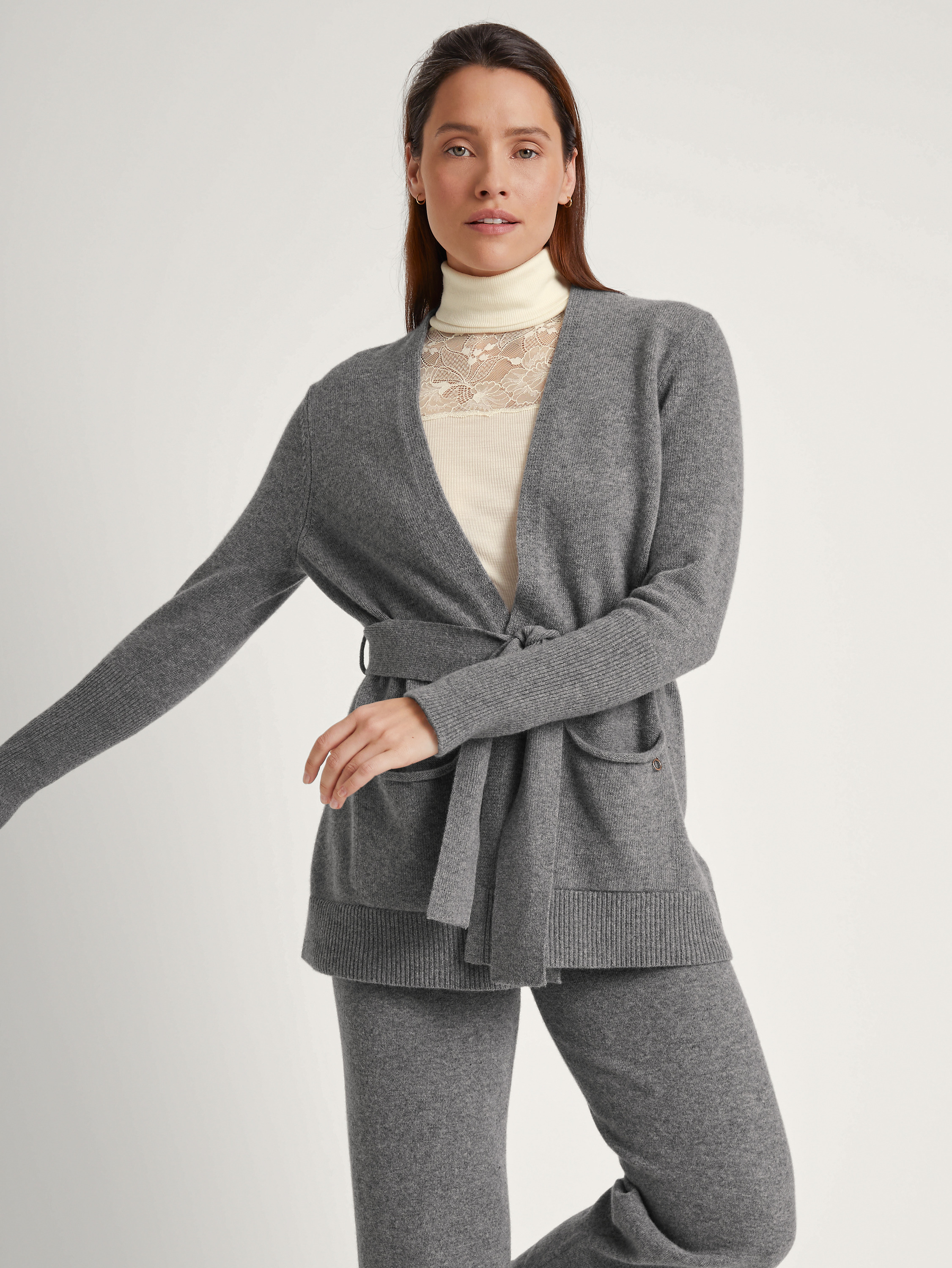 Veste tricotée en laine vierge manches longues Laine THE COSY COLLECTION, CALIDA