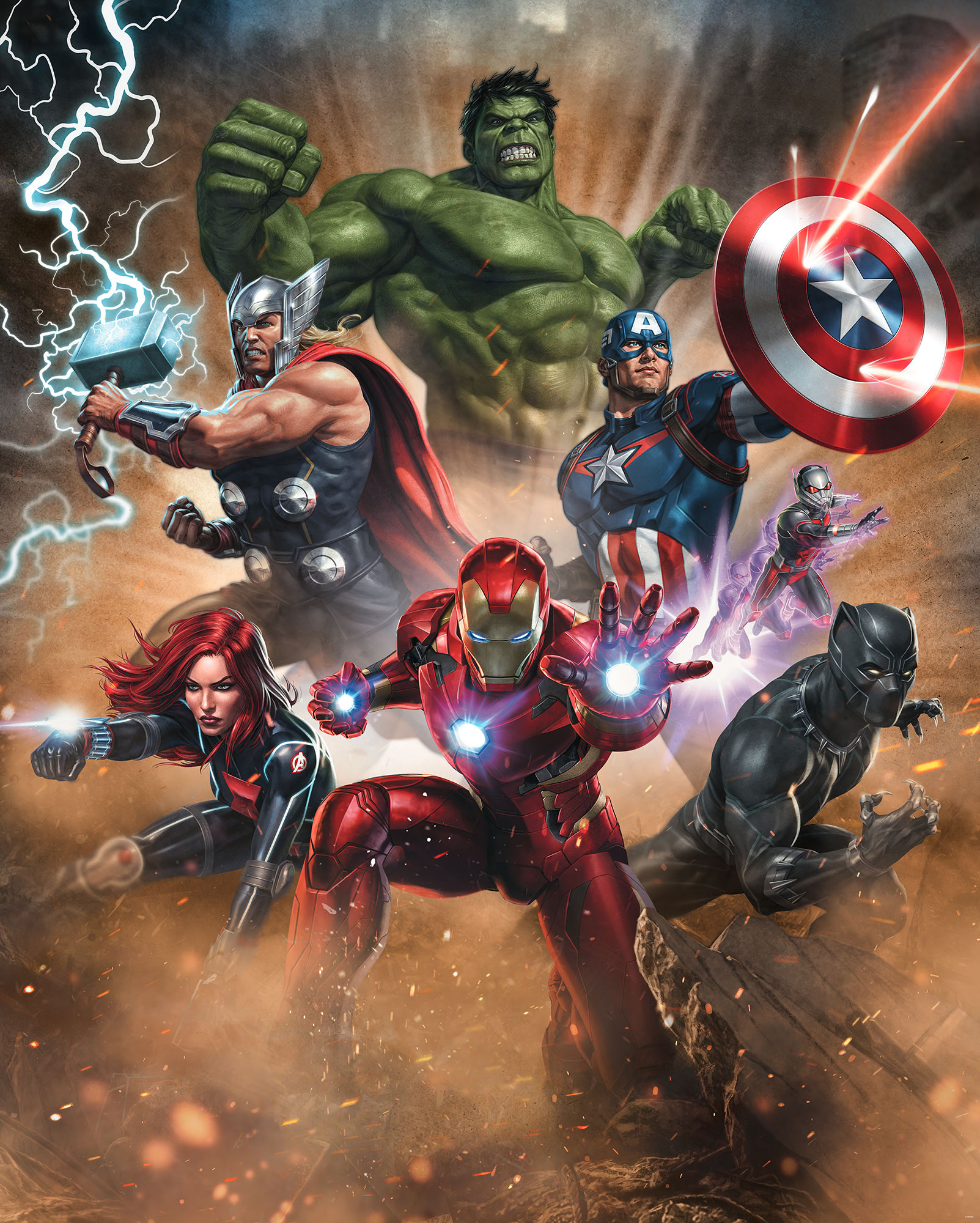 Papier peint Komar - Avengers Superpower - 200 x 250 cm, HEXOA