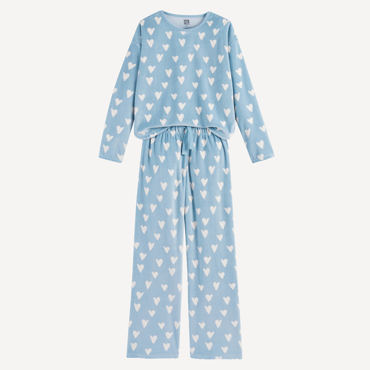 Pyjama velours, imprimé coeurs, LA REDOUTE COLLECTIONS