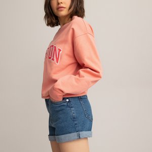 Denim High Waist Shorts, 10-18 Years LA REDOUTE COLLECTIONS image