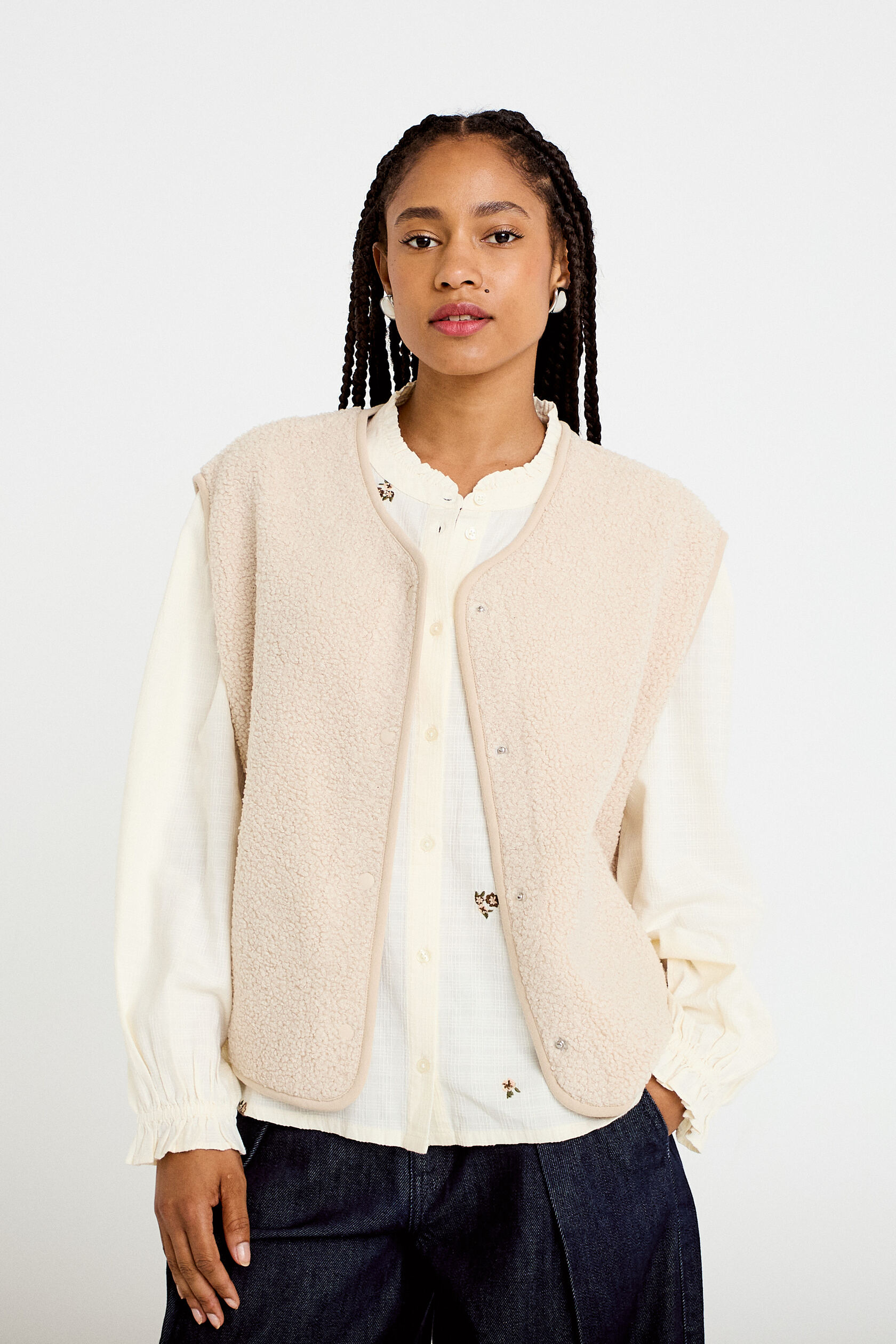 Gilet  sans manches effet polaire, CACHE CACHE