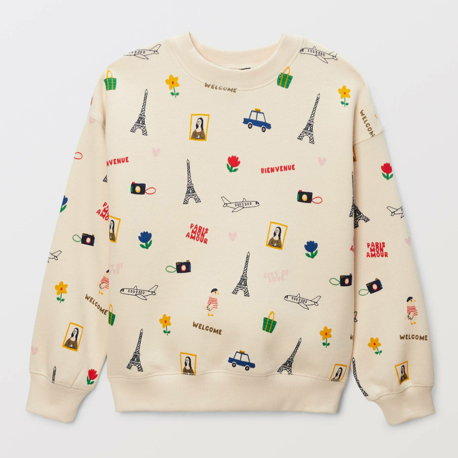 Sweat imprimé en coton BIO GOTS, MONOPRIX