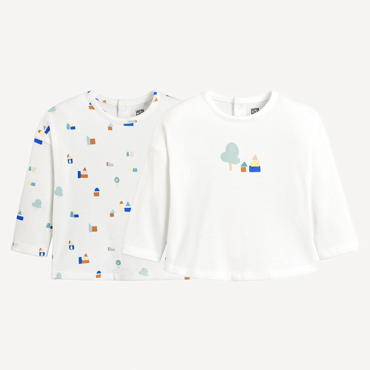 Lot 2 T-shirts manches longues motifs aire de jeux