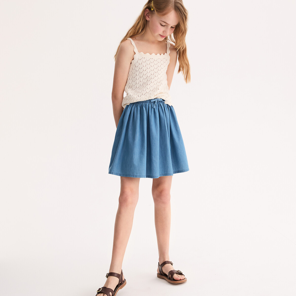 Jupe en denim léger, LA REDOUTE COLLECTIONS