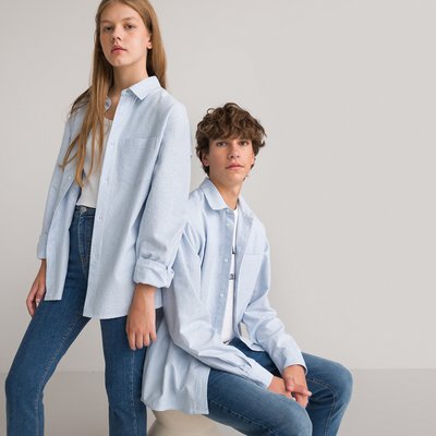 Unisex Striped Cotton Shirt with Long Sleeves LA REDOUTE COLLECTIONS