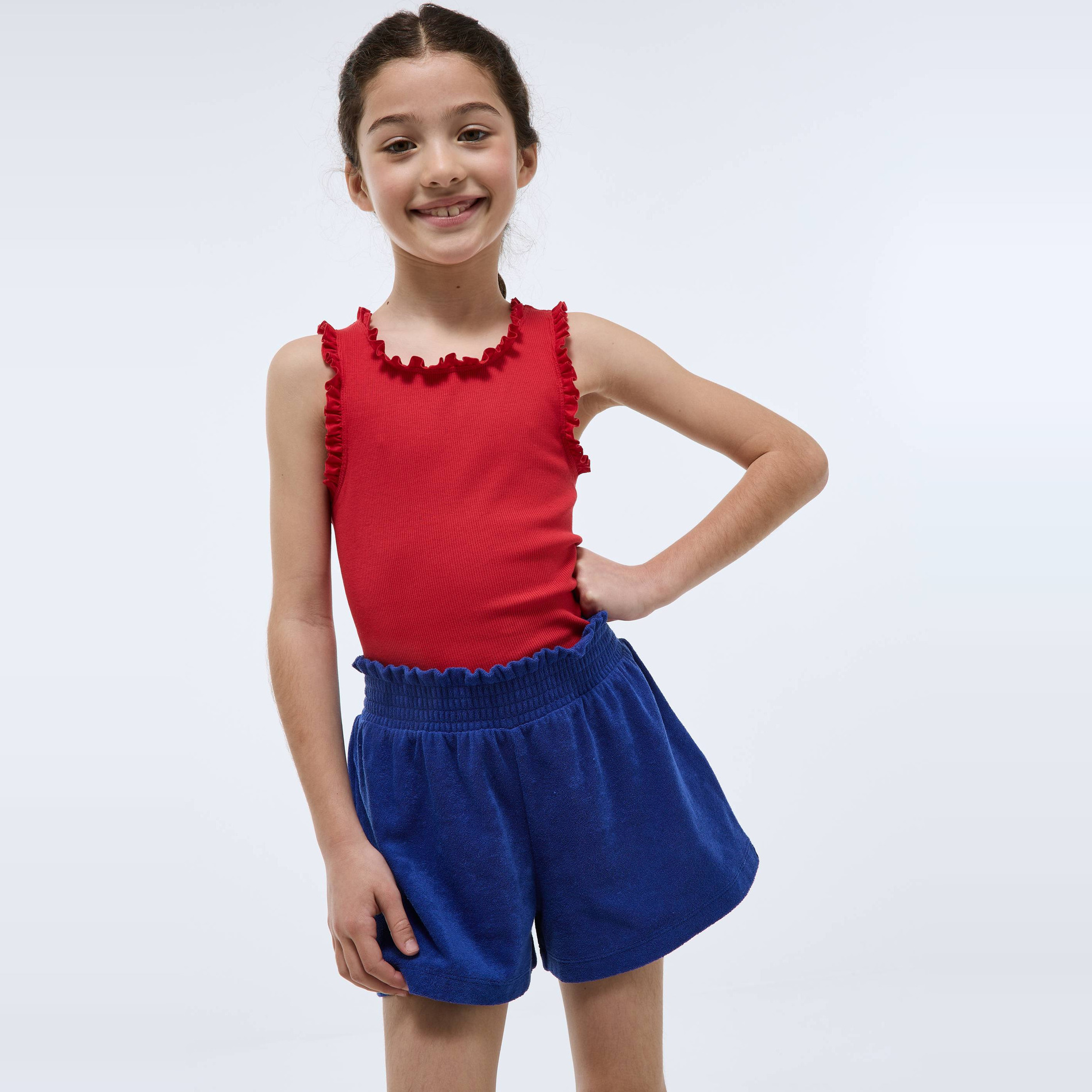 Short uni en éponge, MONOPRIX