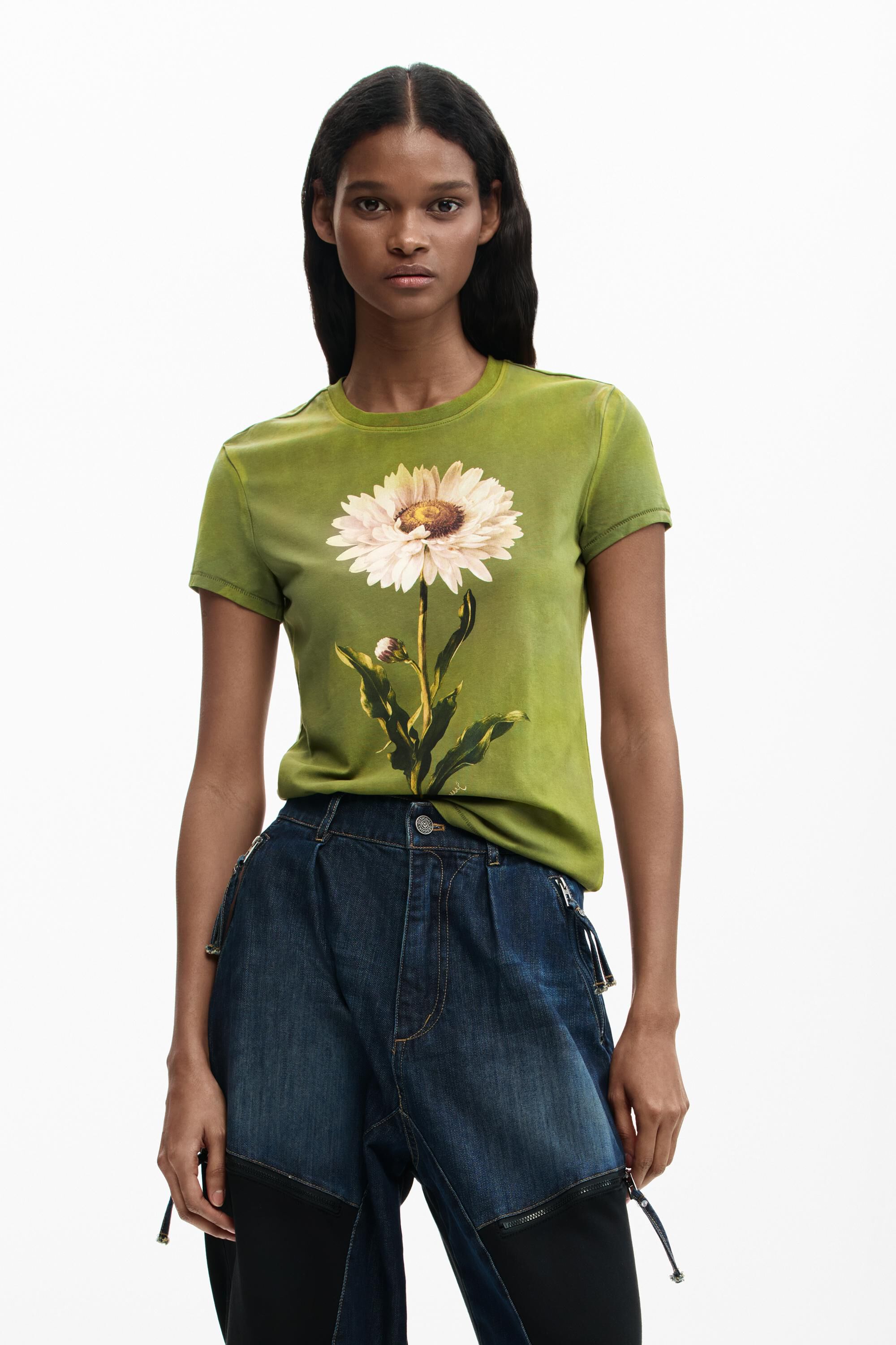 Tee-shirt moulant marguerite, DESIGUAL
