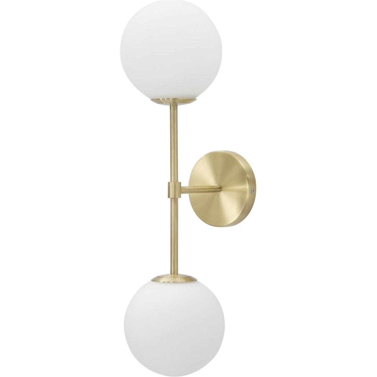 Applique murale fer et verre 2 globes GLAM, RECOLLECTION