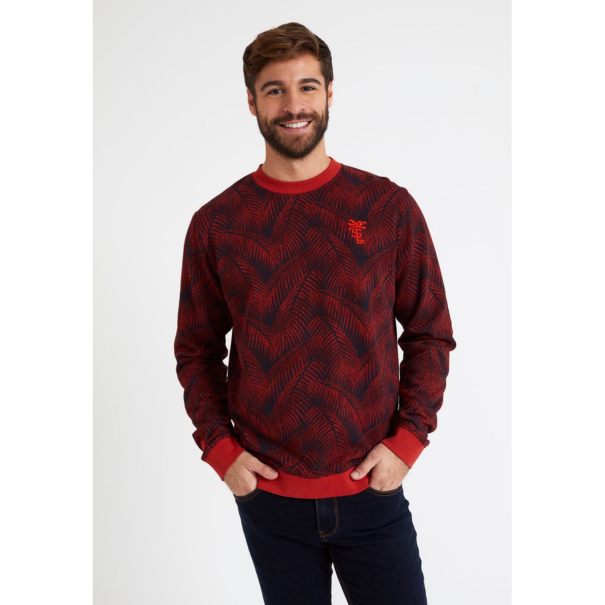 Pull discount fleur homme