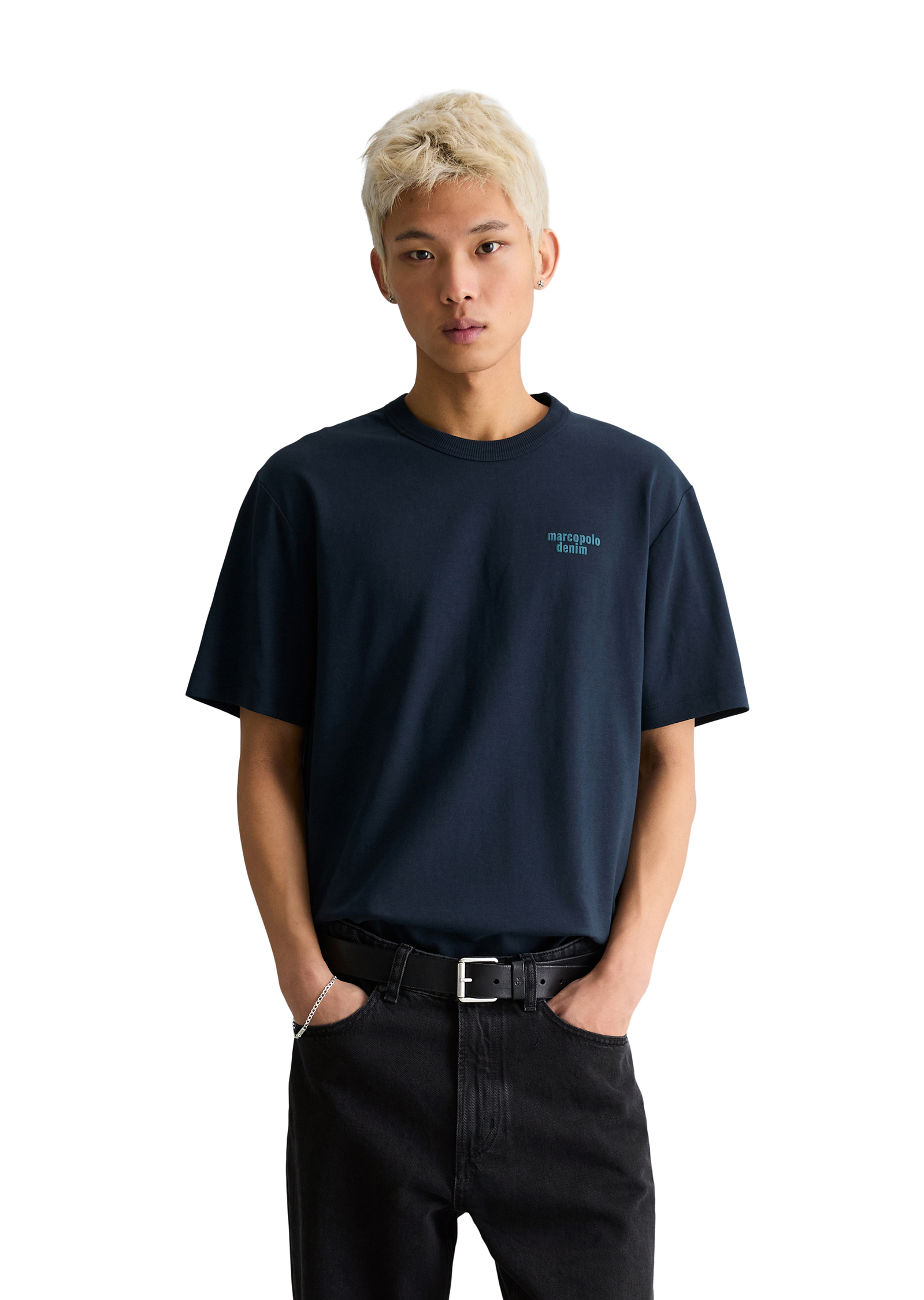 T-shirt relaxed avec impression dans le dos, MARC O’POLO DENIM