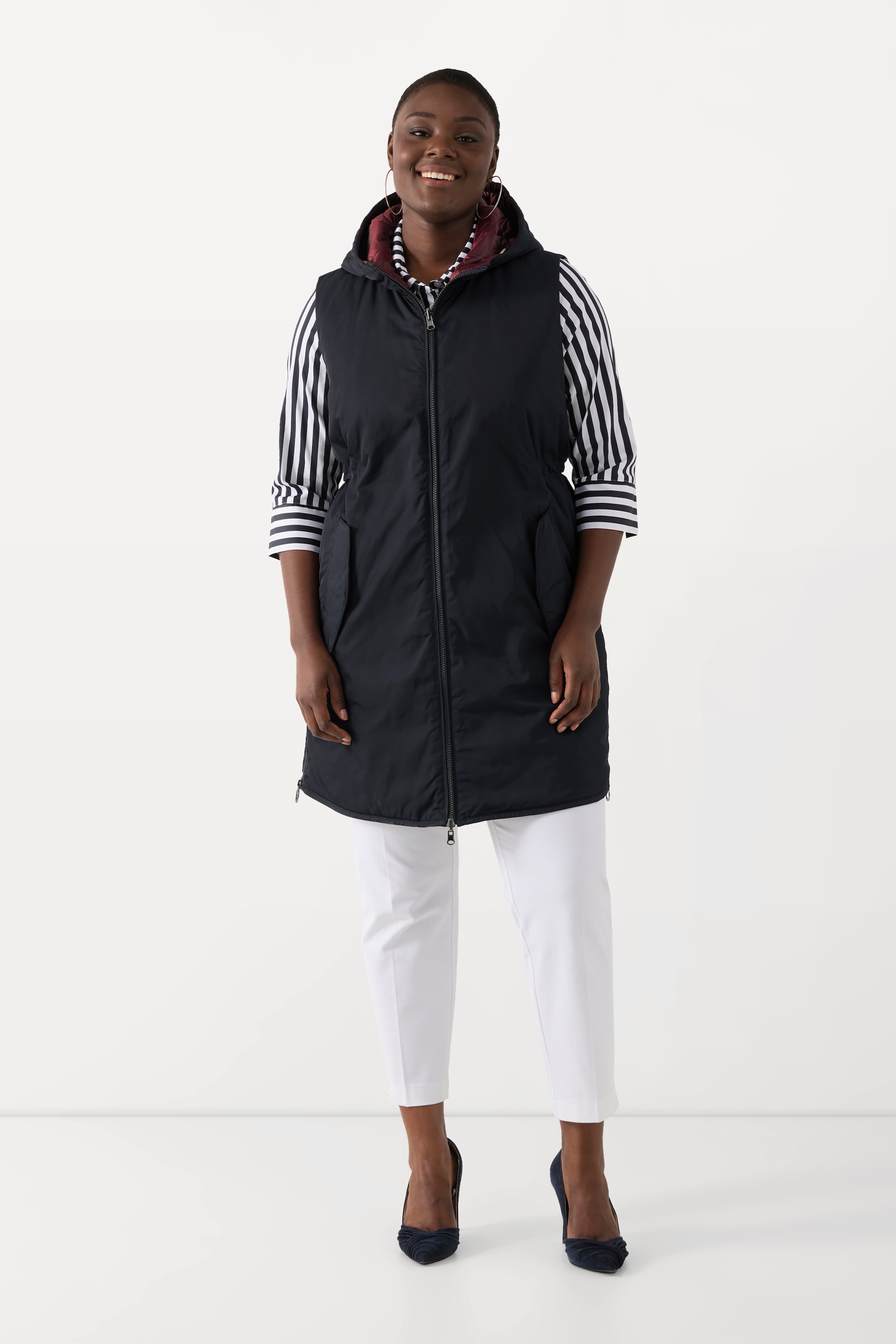 Gilet réversible, cordon de serrage, col rond, ULLA POPKEN
