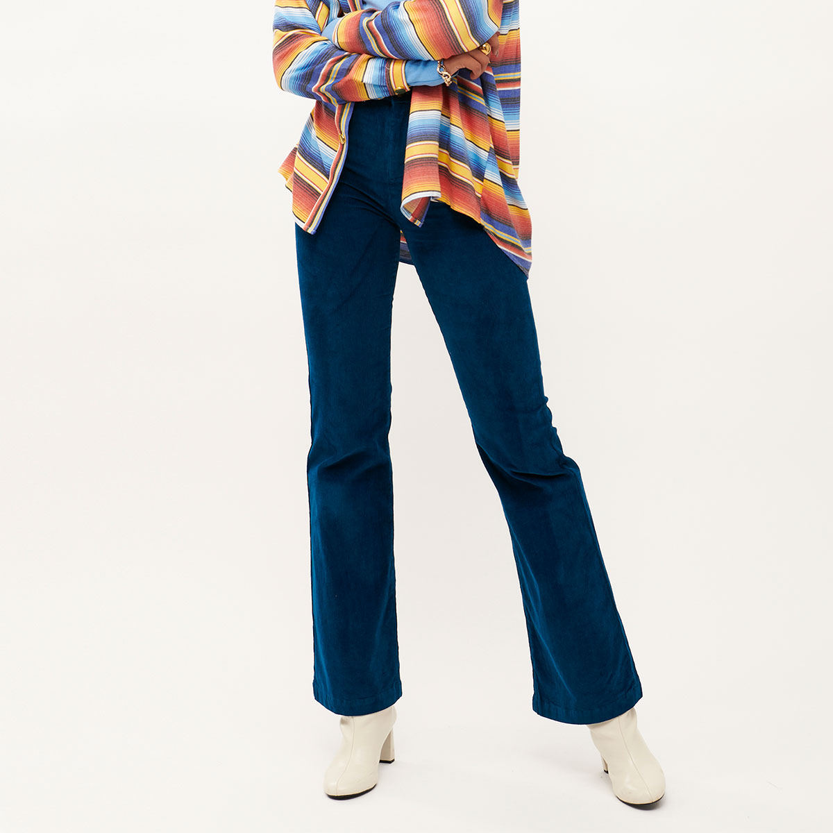 Pantalon bootcut en velours côtelé stretch VICTORIA, WILD