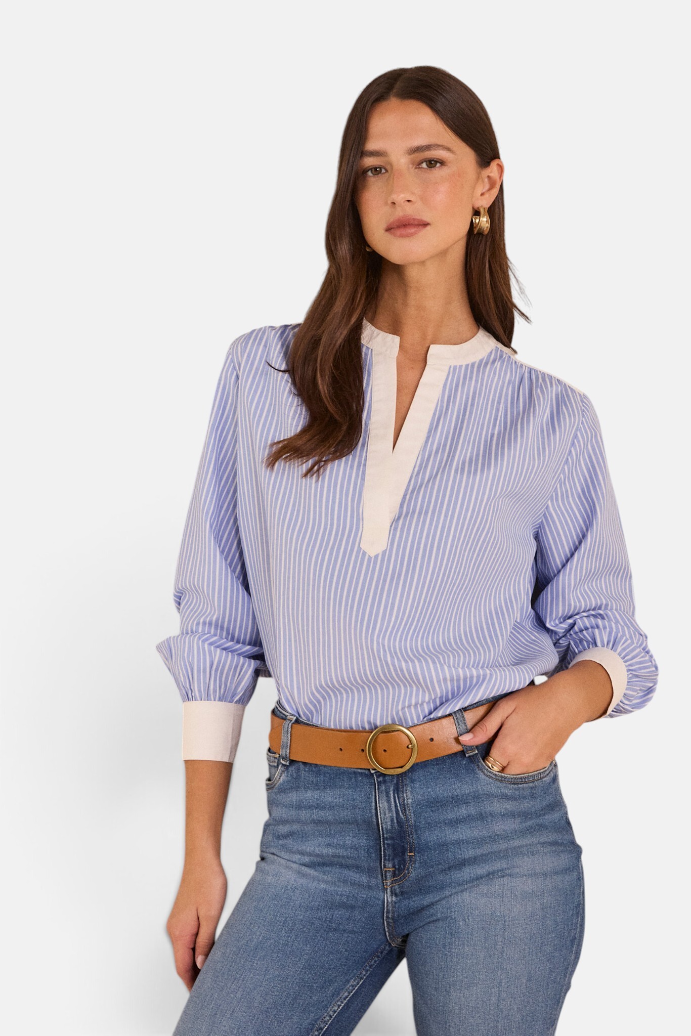 Blouse rayée à manches longues MANAELLE, Maison 123
