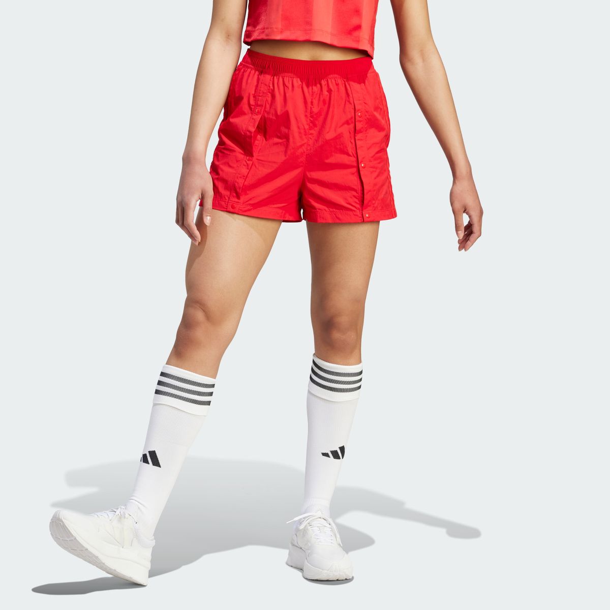 Short adidas rouge femme hot sale