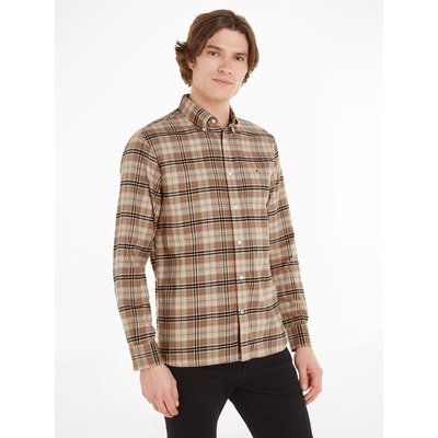 Checked Tartan Cotton Shirt with Buttoned Collar TOMMY HILFIGER