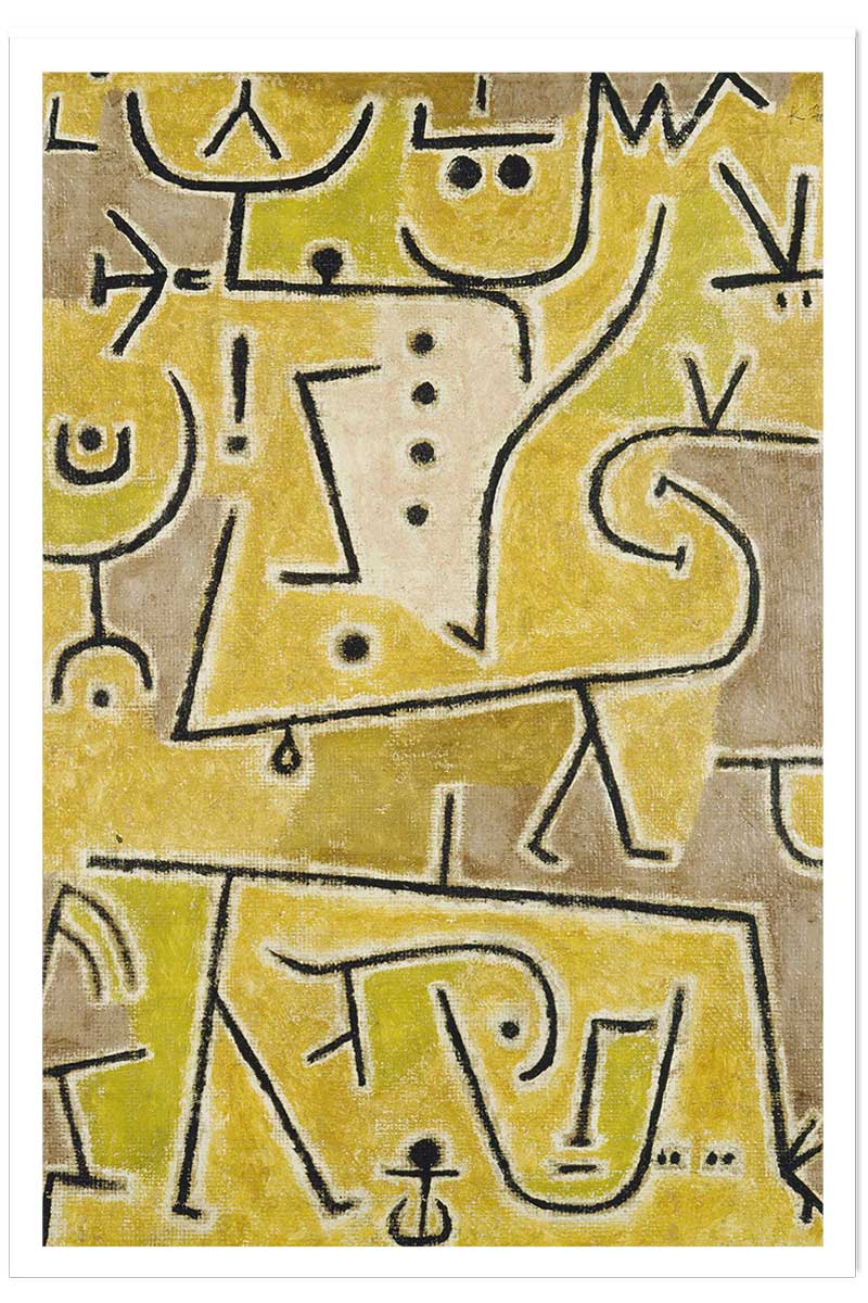 Affiche art Abstrait Gilet rouge par Paul Klee, HEXOA