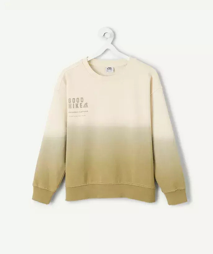 Sweat col rond tie & dye en molleton, TAPE A L'OEIL