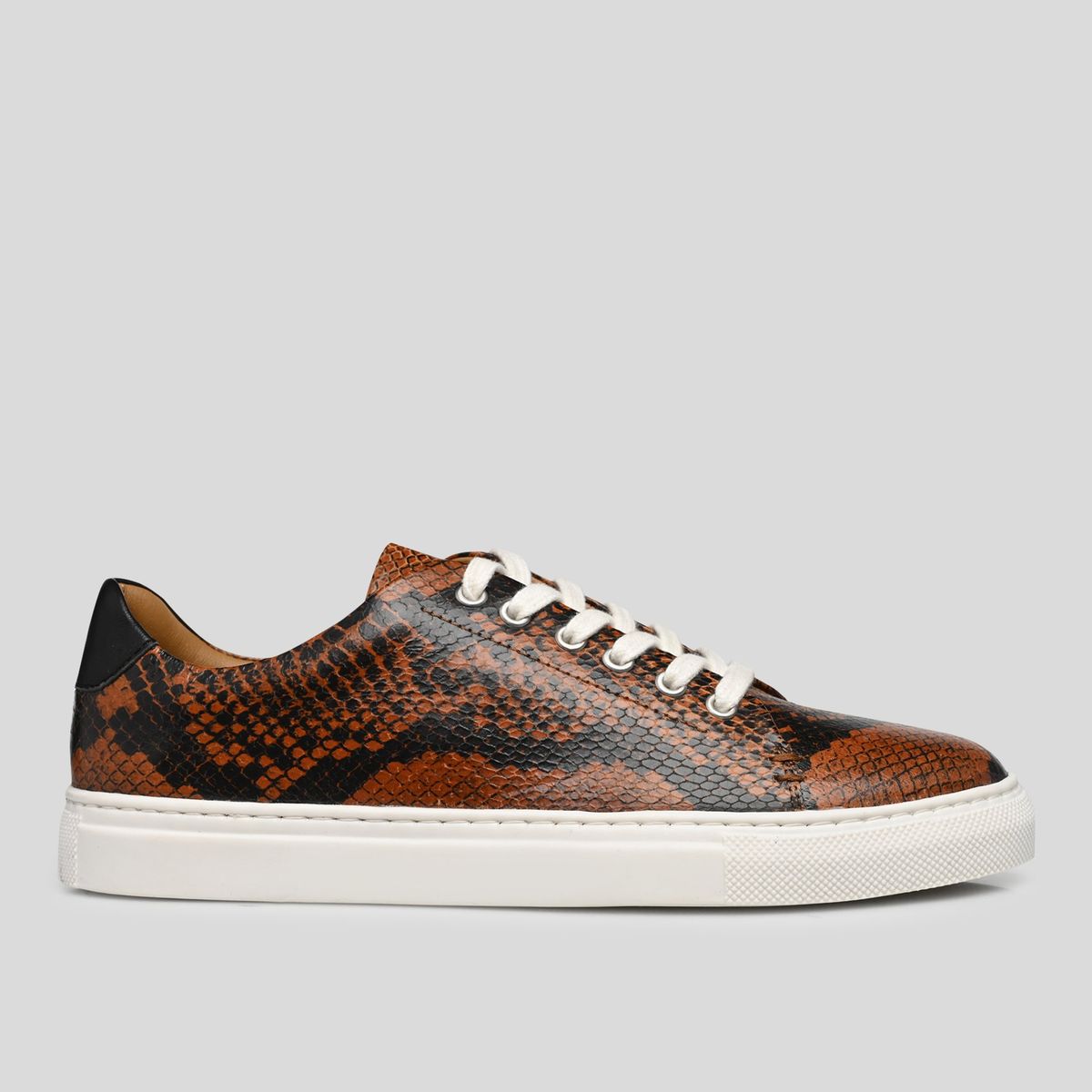 Baskets imprim es cuir responsable camel Monoprix La Redoute