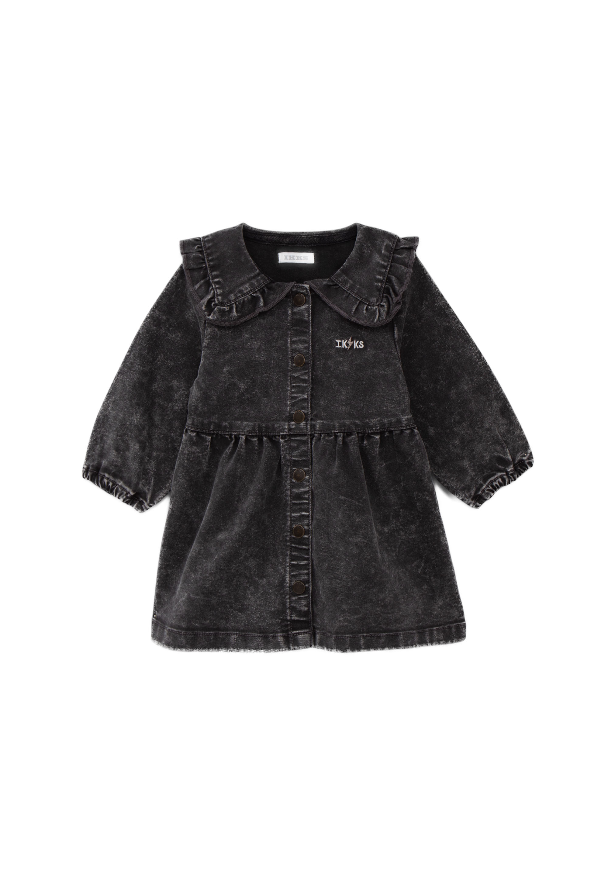 Robe en jean maxi col gris Ikks Junior La Redoute
