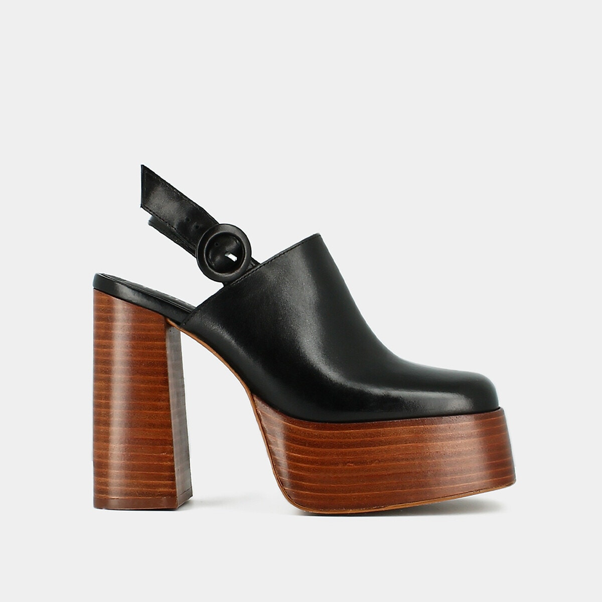 Sandales ferm es plateforme betsy cuir noir Jonak La Redoute