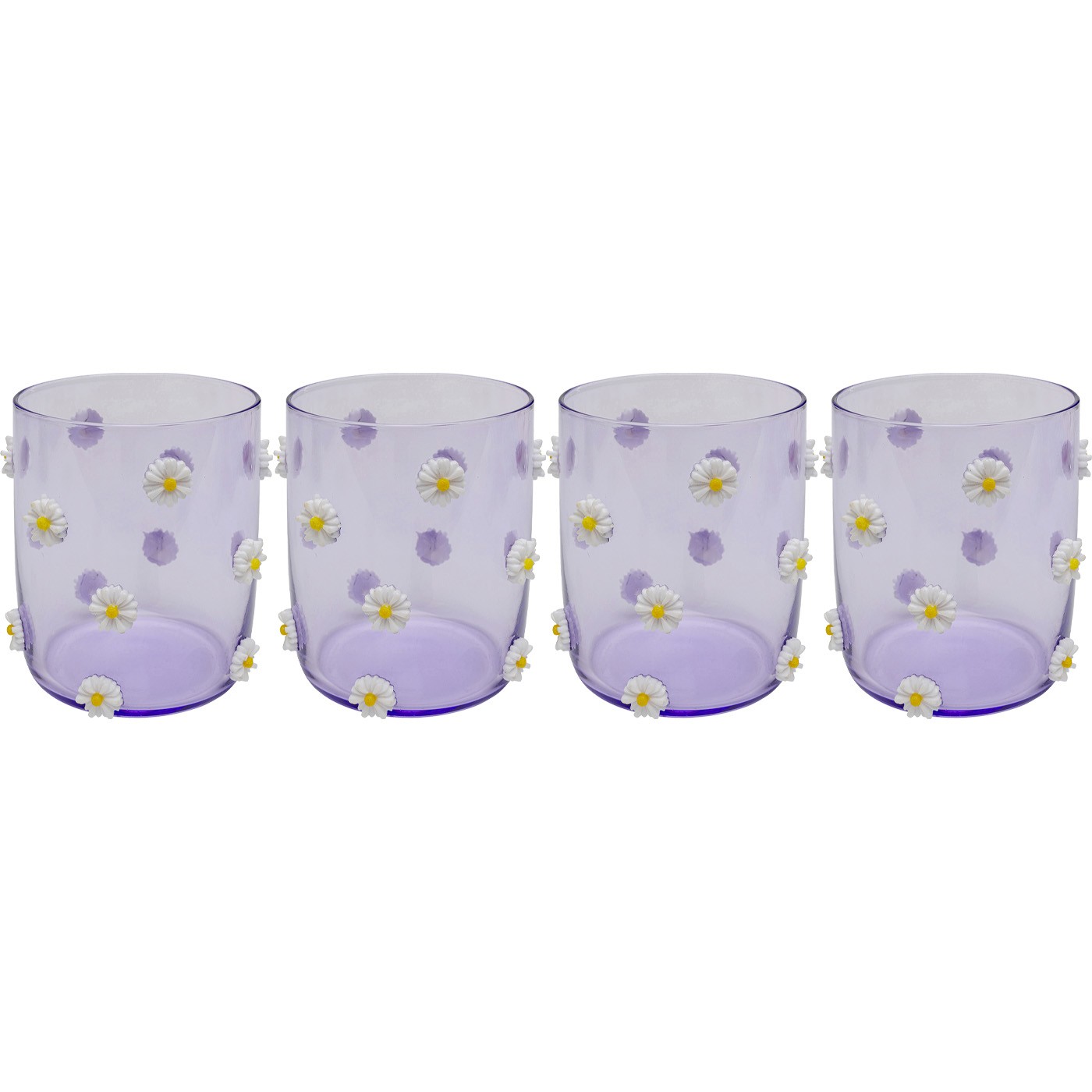 Lot de 4 verres à eau, PARTY FLOWERS, KARE DESIGN