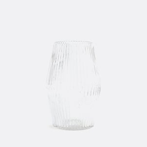 Vase verre rainuré forme cylindre H25 cm, Afa LA REDOUTE INTERIEURS