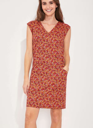 Robe imprimée coton avec poches YANA LA FIANCÉE