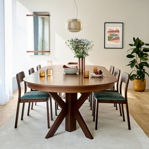 Table à manger ronde, extensible, 6 à 12 personnes, GOSLING LA REDOUTE INTERIEURS