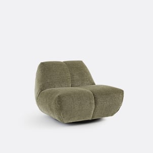 Fauteuil pivotant, velours côtelé vintage, Nuria LA REDOUTE INTERIEURS