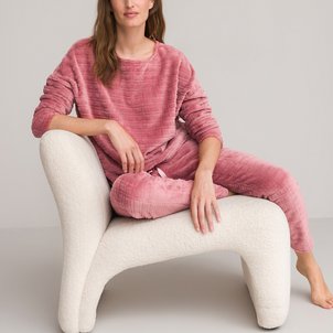 Pyjama manches longues, en maille polaire  SO'HOME