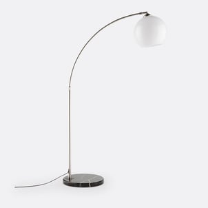 Lampadaire arc acier, marbre et acrylique, Bowata LA REDOUTE INTERIEURS