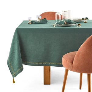 Toalha de mesa bordada, em gaze de algodão, Kumla LA REDOUTE INTERIEURS