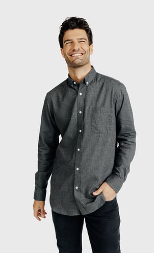 Chemise Regular fit en flanelle à chevrons ACROSS