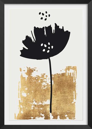 Poster fleur pollen doré HEXOA