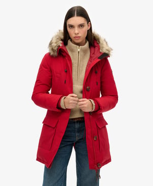 Parka à capuche en duvet imitation fourrure SUPERDRY