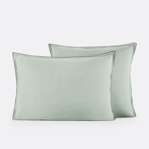 Victor Plain Washed Cotton Satin 300 Thread Count Pillowcase LA REDOUTE INTERIEURS