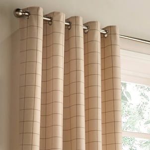 Ellis Check Pattern Eyelet Curtains FURN.