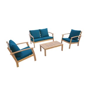 Salon de jardin bois d'acacia 4 places USHUAIA SWEEEK